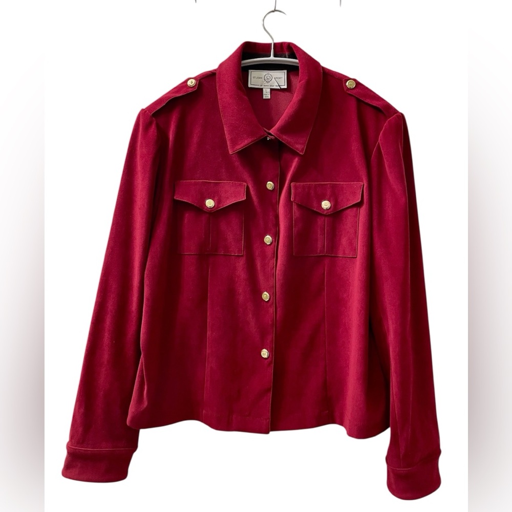Vintage St. John Sport Red Snap Shirt